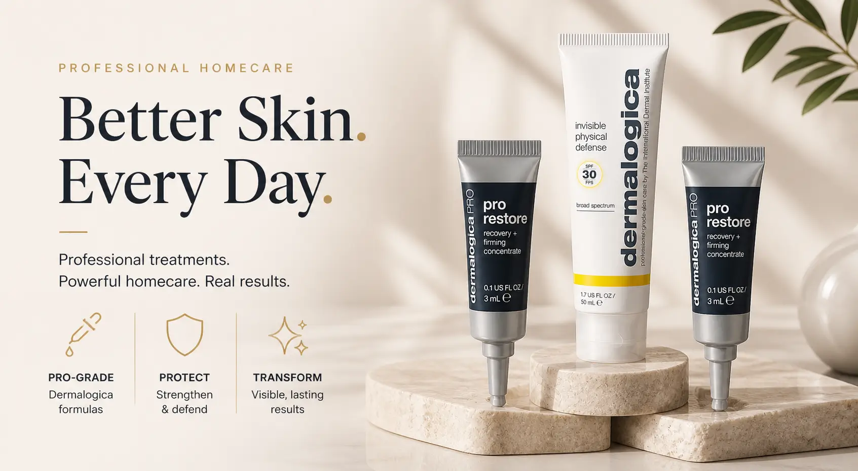 Anti-aging homecare products included in the program